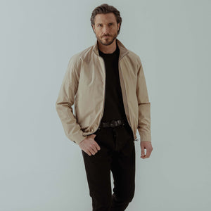 Hydro Bomber Jacket in Polyester - Beige | Andrea Kosta 