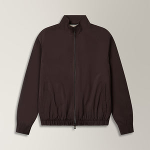 Hydro Bomber Jacket in Polyester - Chocolate Brown | Andrea Kosta 