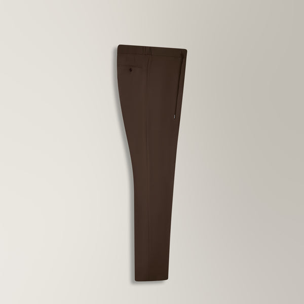 Drawstring Trousers in Technical Stretch -  Brown | Andrea Kosta