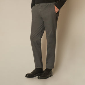 Imera Chinos in Garment-dyed Cotton- Anthracite | Andrea Kosta