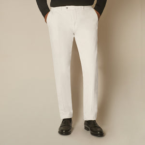 Imera Chinos in Garment-dyed Cotton - Latte | Andrea Kosta
