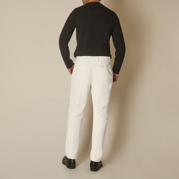 Imera Chinos in Garment-dyed Cotton - Latte | Andrea Kosta