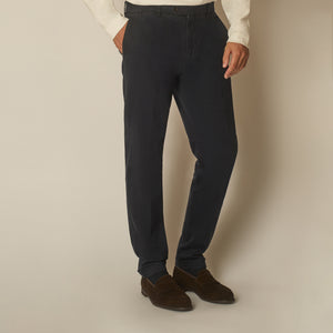 Imera Chinos in Garment-dyed Cotton - Navy | Andrea Kosta