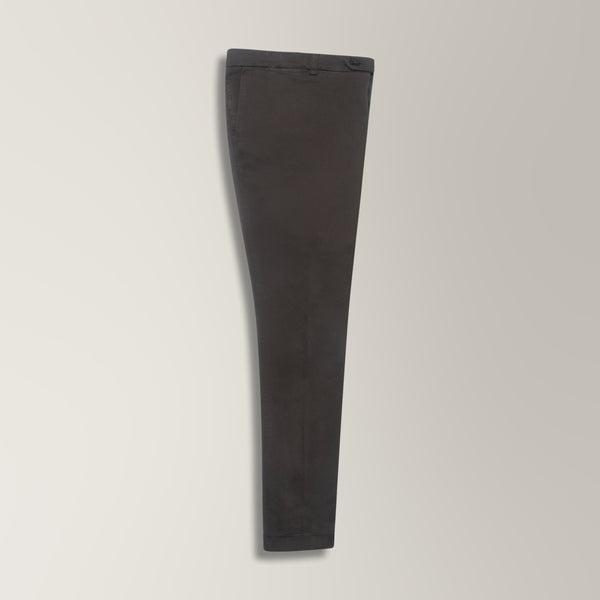Imera Chinos in Garment-dyed Cotton- Anthracite | Andrea Kosta