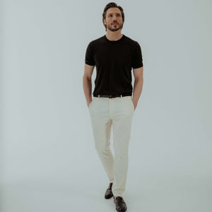 Ios Chinos in Cotton - Latte | Andrea Kosta