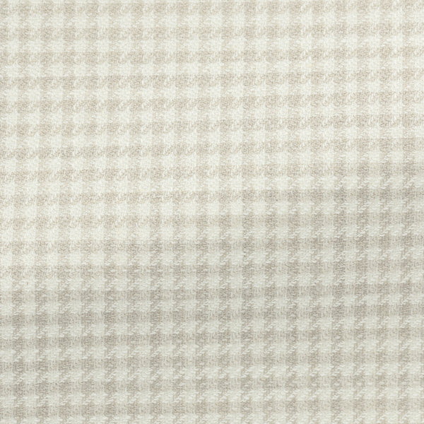Blazer In Wool Silk Linen - Ivory Ecru Houndstooth | Andrea Kosta 