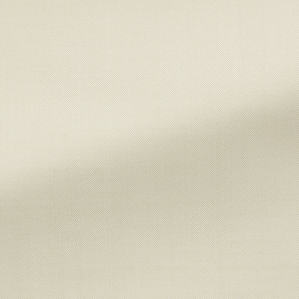 Ivory Stretch S130 Wool Solaro Herringbone Suit | Andrea Kosta