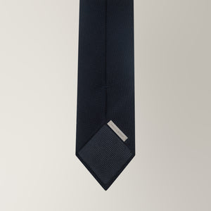 Knitted Tie in Silk - Navy | Andrea Kosta