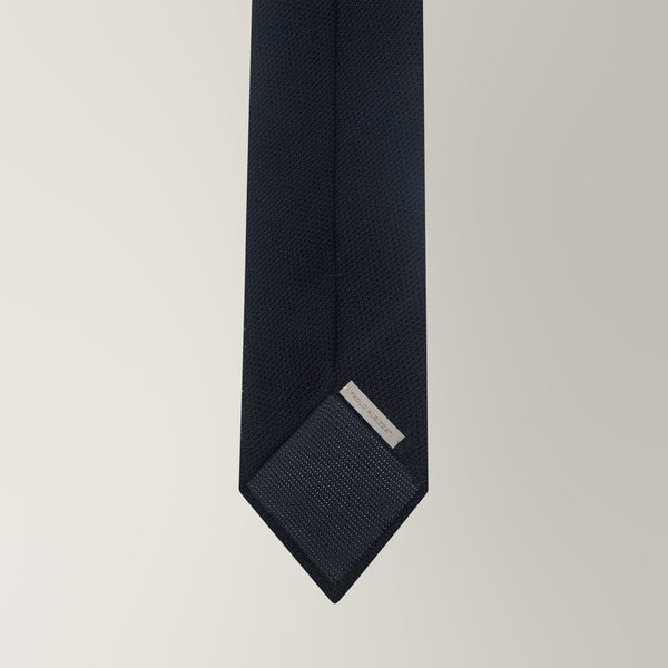Knitted Tie in Silk - Navy | Andrea Kosta