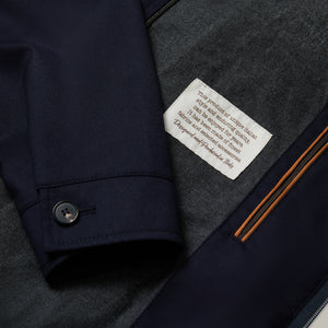 Lana Bomber Jacket in Wool - Navy | Andrea Kosta 