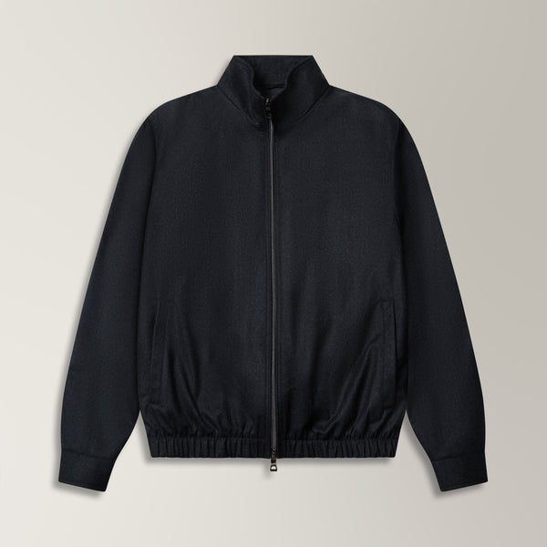 Lana Bomber Jacket in Wool - Charcoal | Andrea Kosta 