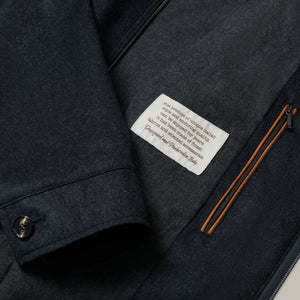 Lana Bomber Jacket in Wool - Charcoal | Andrea Kosta 
