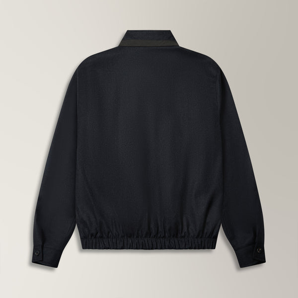 Lana Bomber Jacket in Wool - Charcoal | Andrea Kosta 