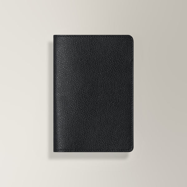Passport Holder in Saffiano Leather - Black | Andrea Kosta