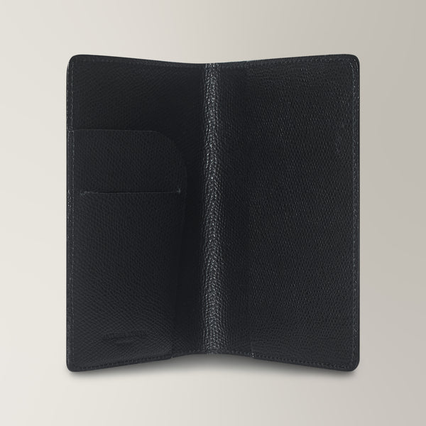 Passport Holder in Saffiano Leather - Black | Andrea Kosta