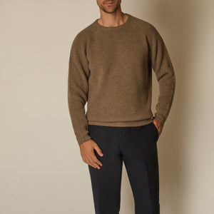Limani Jumper in Wool & Cashmere - Taupe | Andrea Kosta