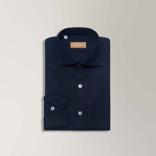 Shirt in Linen - Navy | Andrea Kosta 