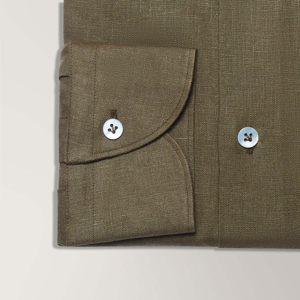 Shirt in Linen - Olive | Andrea Kosta