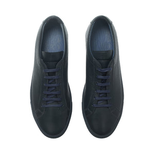 Low Top Sneakers in Calf-Leather - Midnight Blue | Andrea Kosta