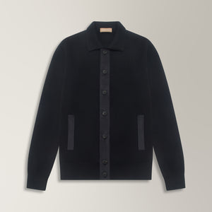Maro Full Button Jacket in Wool - Black | Andrea Kosta