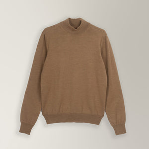 Mock Neck - Merino Wool - Camel | Andrea Kosta