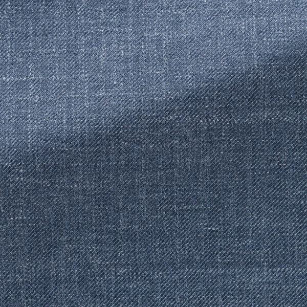 Jacket In Wool Silk Linen Twill - Neapolitan Blue | Andrea Kosta