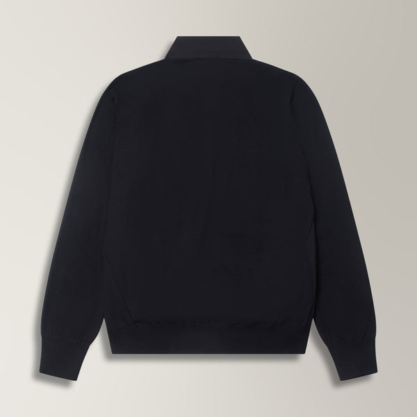 Windbreaker in Nylon & Wool - Black | Andrea Kosta