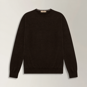 Panta Knit Jumper in Merino Wool - Chocolate Brown | Andrea Kosta 