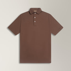 Pique Polo in Cotton - Brown | Andrea Kosta 