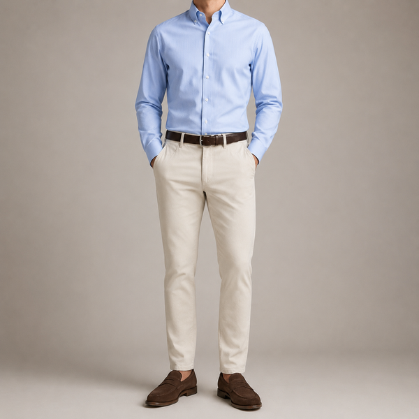 Light Blue Microstructure Shirt