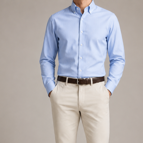 Light Blue Microstructure Shirt