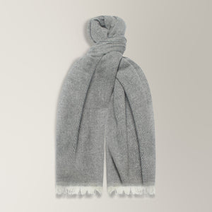 Scarf in Wool & Cashmere - Light Grey | Andrea Kosta