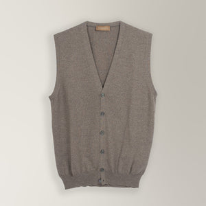 Sleeveless Cardigan - Merino Wool - Hazel | Andrea Kosta