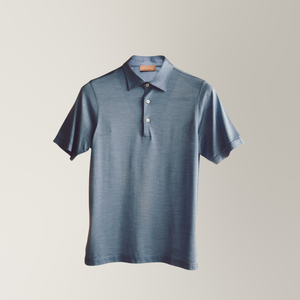 Polo in Silk - Light Blue | Andrea Kosta