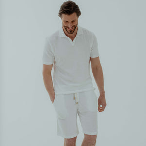 Skipper Polo in Towel - White | Andrea Kosta