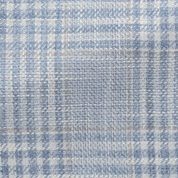 Blazer in Wool Cotton Silk Linen - Sky Blue & Ivory | Andrea Kosta