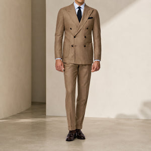 Suit in Brushed Wool Twill - Soft Caramel | Andrea Kosta 