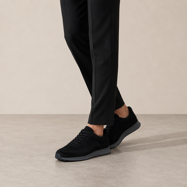 Strata Sneakers in Suede - Black | Andrea Kosta