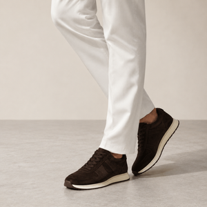 Strata Sneakers in Suede - Chocolate Brown | Andrea Kosta
