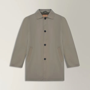 Technical Car Coat in Polyamide - Beige | Andrea Kosta