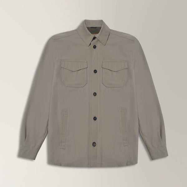 Technical Overshirt in Polyamide - Beige | Andrea Kosta 