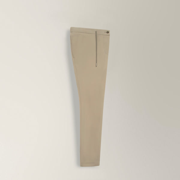 Drawstring Trousers in Technical Stretch - Beige | Andrea Kosta