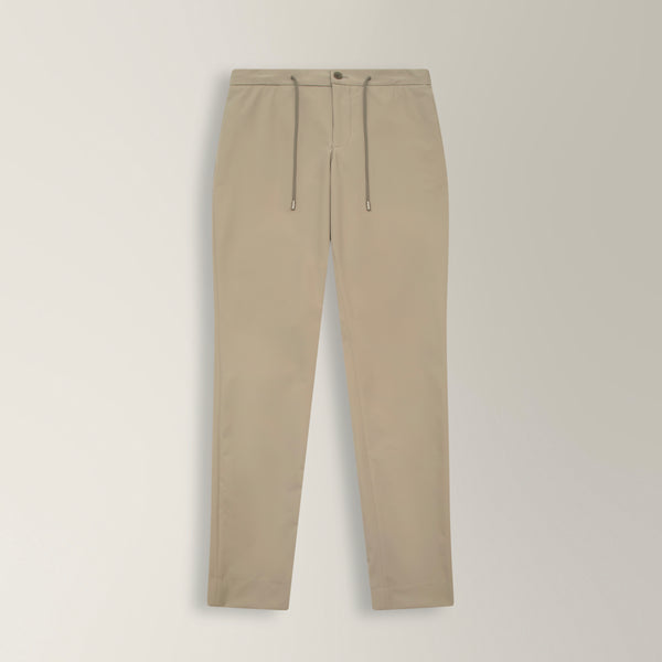 Drawstring Trousers in Technical Stretch - Beige | Andrea Kosta