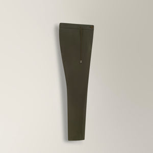 Drawstring Trousers in Technical Stretch - Khaki | Andrea Kosta