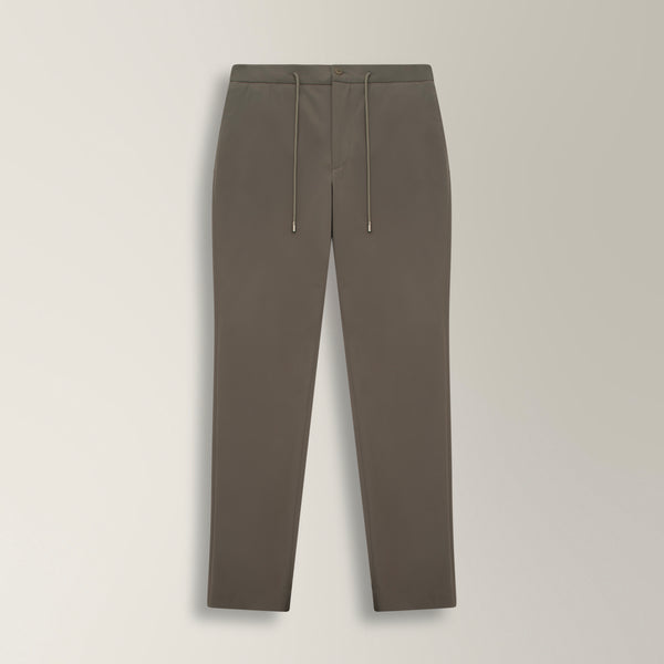 Drawstring Trousers in Technical Stretch - Mid Grey | Andrea Kosta