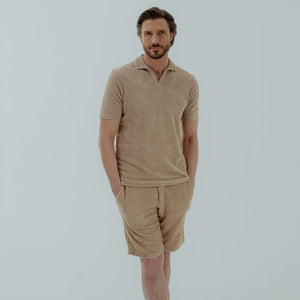 Towel Drawstring in Cotton - Beige | Andrea Kosta 