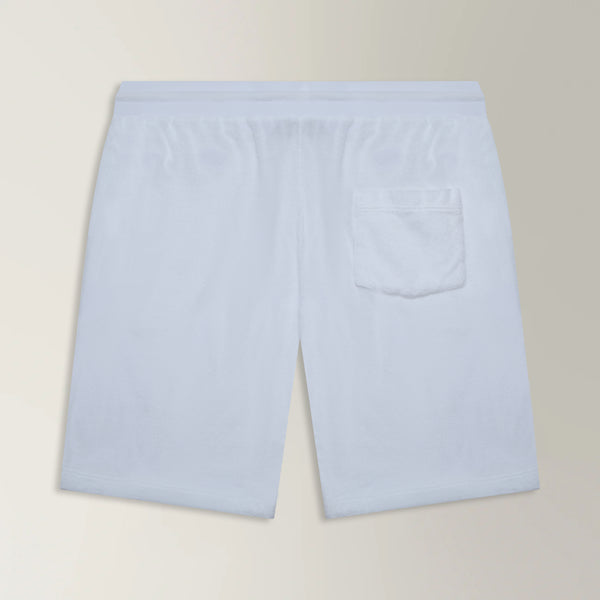 Towel Drawstring Shorts in Cotton - White | Andrea Kosta 