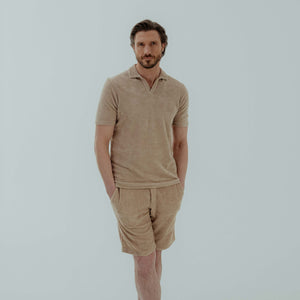 Skipper Polo in Towel - Sand | Andrea Kosta