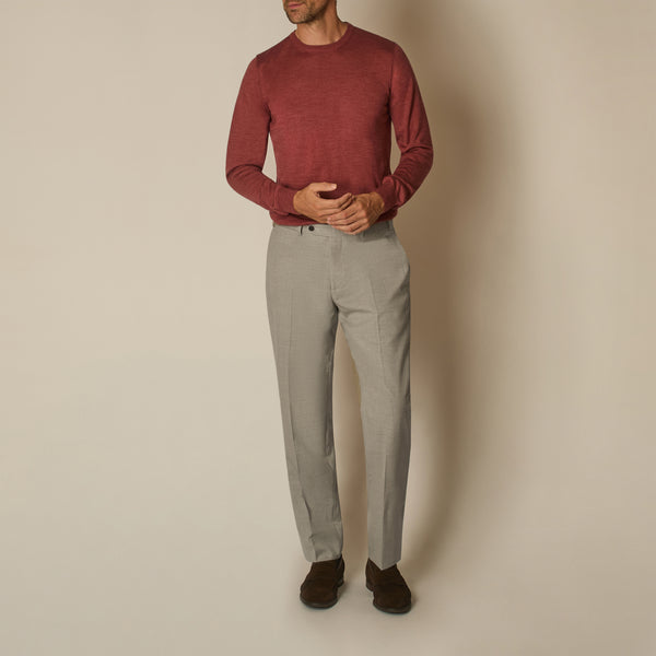 Tropical Wool Formal Trousers in VBC Wool - Natural | Andrea Kosta