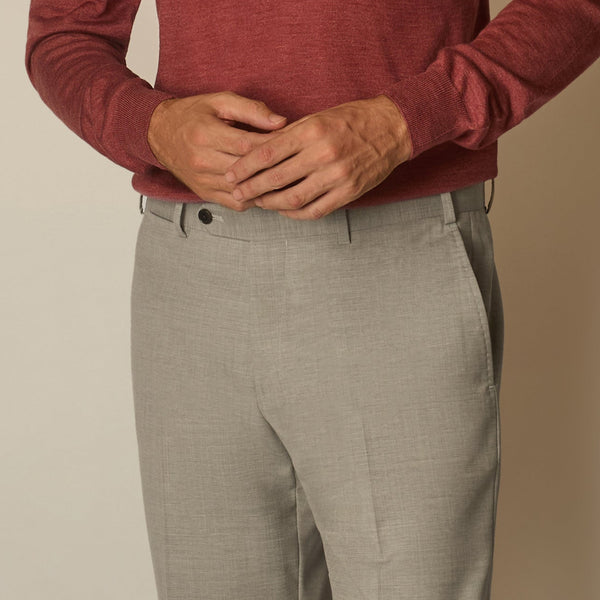 Tropical Wool Formal Trousers in VBC Wool - Natural | Andrea Kosta
